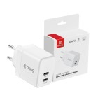 CRONG Ultra Compact GaN Ładowarka sieciowa 2x USB-C 35W PD 3.0 z PPS Biała