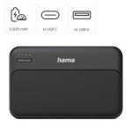 Hama Power pack 5000 mAh 2xUSB-A antracyt