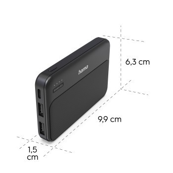 Hama Power pack 5000 mAh 2xUSB-A antracyt