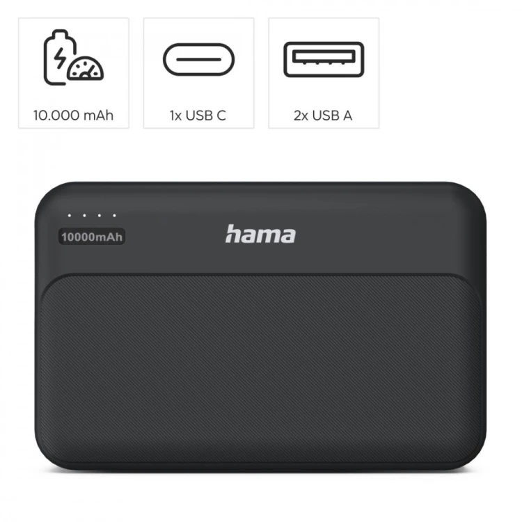 Hama Power pack 10000mAh 2xUSB-A antracyt