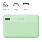 Hama Power pack 10000mAh 2xUSB-A zielony