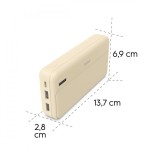 Hama Power pack 20000 mAh 2xUSB-A piaskowy