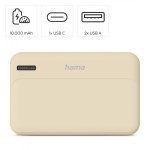 Hama Power pack 10000 mAh 2xUSB-A piaskowy