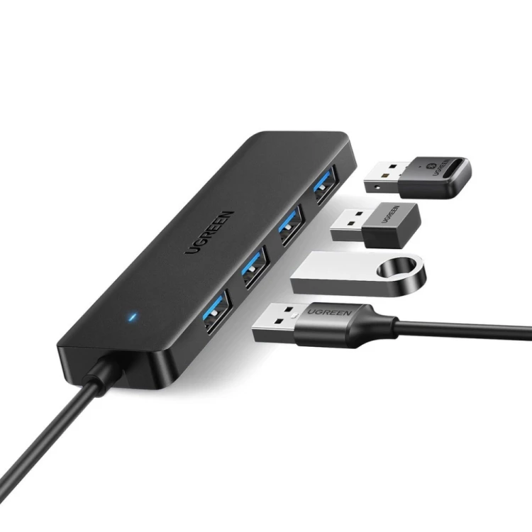 Ugreen HUB adapter 4w1 USB-A -> USB-A X4 - czarny