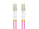 Lanberg Patchcord światłowodowy Mm Lc/Upc-Lc/Upc Duplex 3.0mm 5m fioletowy