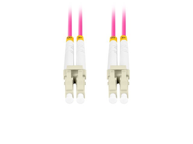 Lanberg Patchcord światłowodowy Mm Lc/Upc-Lc/Upc Duplex 3.0mm 5m fioletowy
