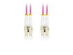 Lanberg Patchcord światłowodowy Mm Lc/Upc-Lc/Upc Duplex 3.0mm 10m fioletowy