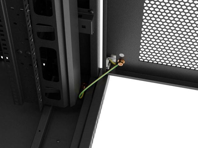 Lanberg Szafa instalacyjna rack stojąca 19 cali 37U 800x800 drzwi perforowane LCD czarna (Flat pack)