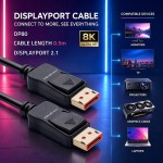 Qoltec Kabel DispalyPort M/M v2.1 | 54G | 0.5m