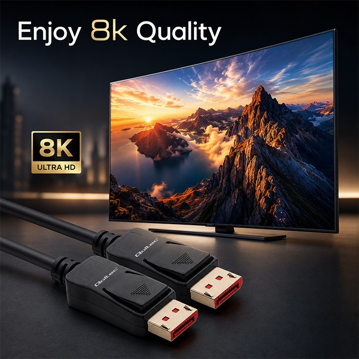 Qoltec Kabel DisplayPort M/M v2.1 | 54G | 3m