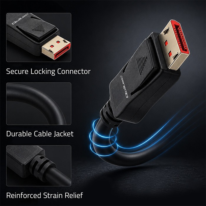 Qoltec Kabel DisplayPort M/M v2.1 | 54G | 3m