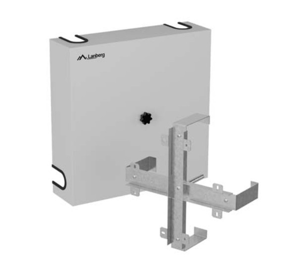 Lanberg Stelaż zapasu kabla 400x400 szary  AK-3144-S