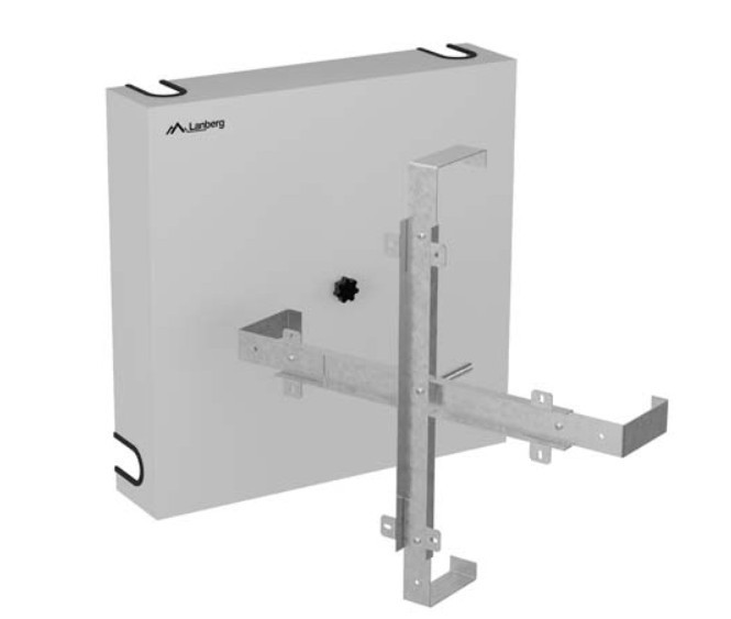 Lanberg Stelaż zapasu kabla 500x500 szary  AK-3155-S