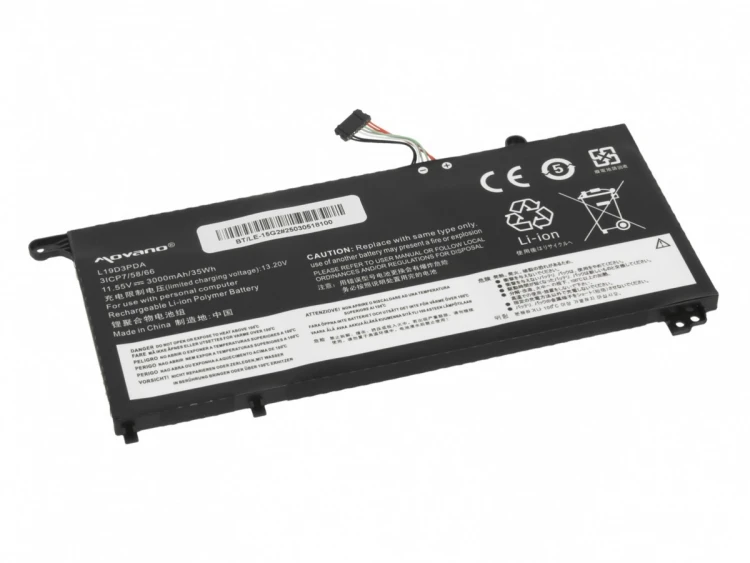 Movano Bateria L19M3PDA do Lenovo ThinkBook 14 15 G2 G3 G4 G5 IAP ITL ACL ABA - 3000 mAh (35 Wh)