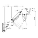 LogiLink Uchwyt do monitora 17-49 cali, aluminiowy, max 20kg