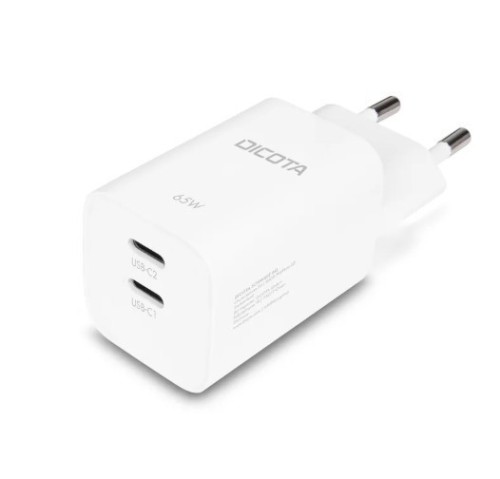 DICOTA Ładowarka GaN 65W 2xUSB-C biała