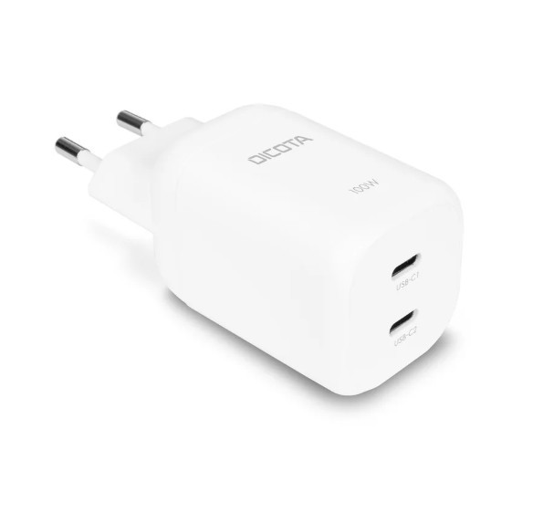 DICOTA Ładowarka GaN 100W 2xUSB-C biała