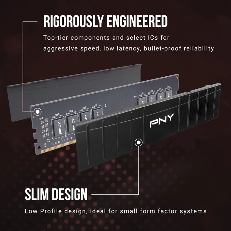PNY Pamięć 16GB DDR4 3200MHz Low Profile MD16GD4320016LP-BLK