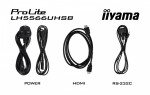 IIYAMA Monitor profesjonalny 55 cali LH5566UHSB-B1AG 4K, VA, A14, 800cd, 5000:1, 6,5ms,    2xHDMI, USB-C, RJ45, 2xUSB, 2x10W, WiFi, iiSignage2 4/32GB