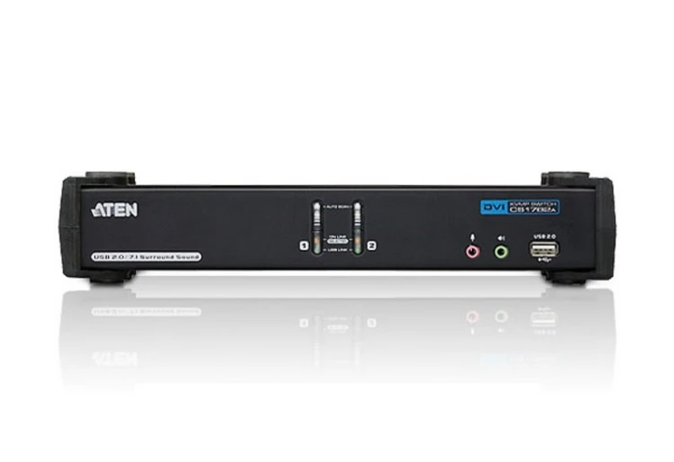 ATEN Przełącznik USB DVI Dual Link / CH7.1 Audio KVMP CS1782A