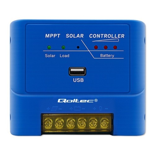 Qoltec Solarny regulator ładowania MPPT 15A | 12V/24V | LiFePO4