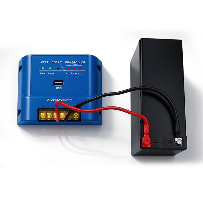 Qoltec Solarny regulator ładowania MPPT 15A | 12V/24V | LiFePO4