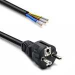 Qoltec Kabel zasilający SCHUKO CEE 7/7 (E/F) | miedź Cu | odizolowany lutowany | 3x1.5mm2 | 1.8m