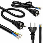 Qoltec Kabel zasilający SCHUKO CEE 7/7 (E/F) | miedź Cu | odizolowany lutowany | 3x1.5mm2 | 1.8m