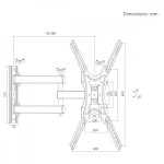 Maclean Uchwyt do TV czarny max 25 kg MC-190