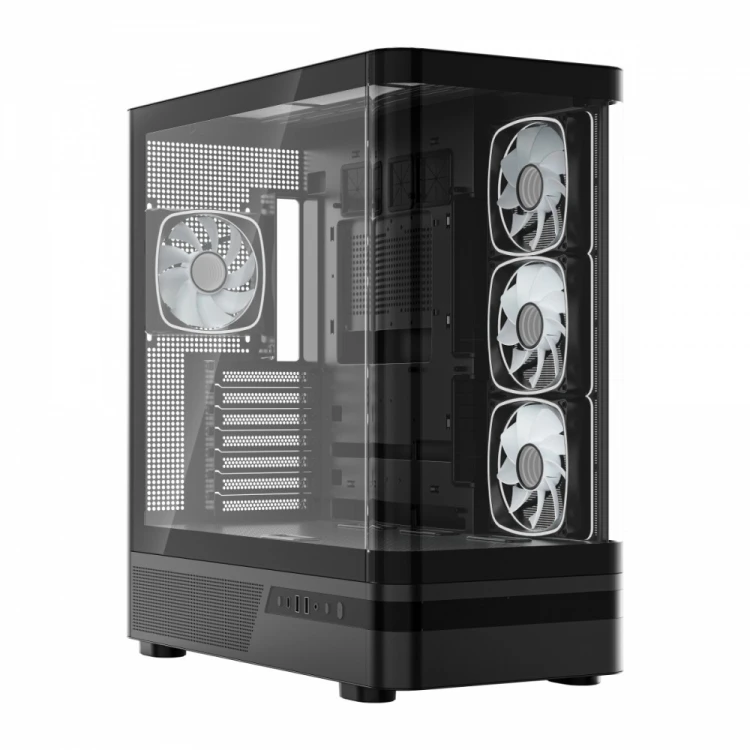MODECOM Obudowa VOLCANO AQ100 MID ARGB szkło 4 wentylatory czarna