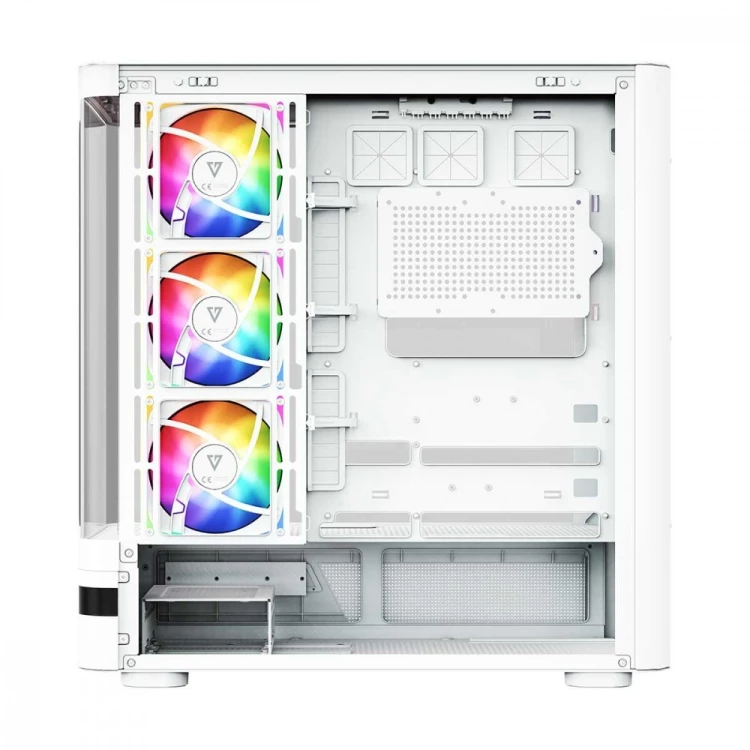 MODECOM Obudowa VOLCANO AQ100 MID ARGB szkło 4 wentylatory biała