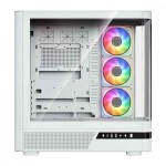 MODECOM Obudowa VOLCANO AQ100 MID ARGB szkło 4 wentylatory biała