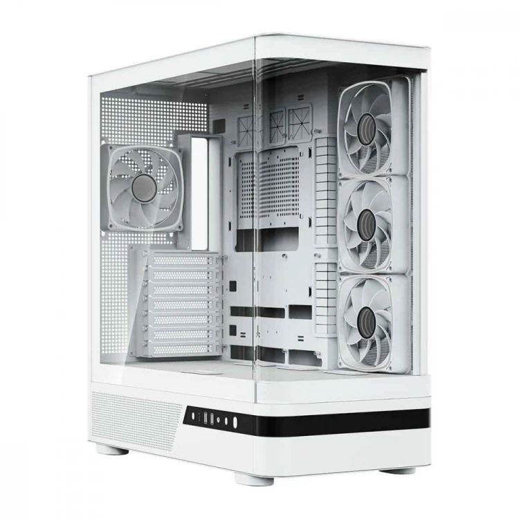 MODECOM Obudowa VOLCANO AQ100 MID ARGB szkło 4 wentylatory biała