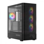 MODECOM Obudowa VOLCANO AQ300 MID RGB GLASS 4 wentylatory czarna