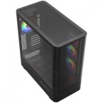 MODECOM Obudowa VOLCANO AQ300 MID RGB GLASS 4 wentylatory czarna