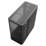 MODECOM Obudowa VOLCANO AQ300 MID RGB GLASS 4 wentylatory czarna