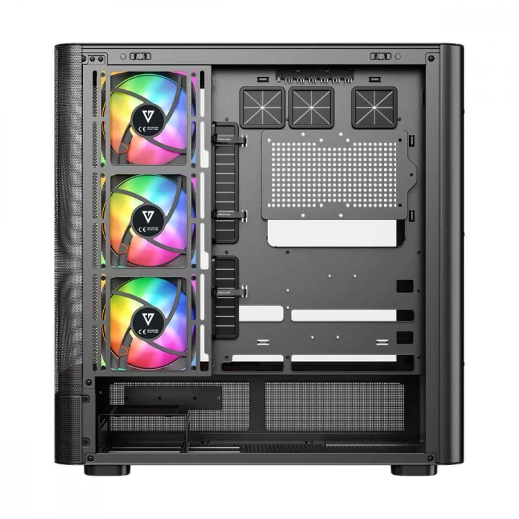 MODECOM Obudowa VOLCANO AQ300 MID RGB GLASS 4 wentylatory czarna