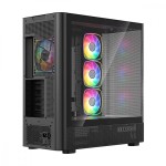MODECOM Obudowa VOLCANO AQ300 MID RGB GLASS 4 wentylatory czarna