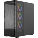MODECOM Obudowa VOLCANO AQ300 MID RGB GLASS 4 wentylatory czarna
