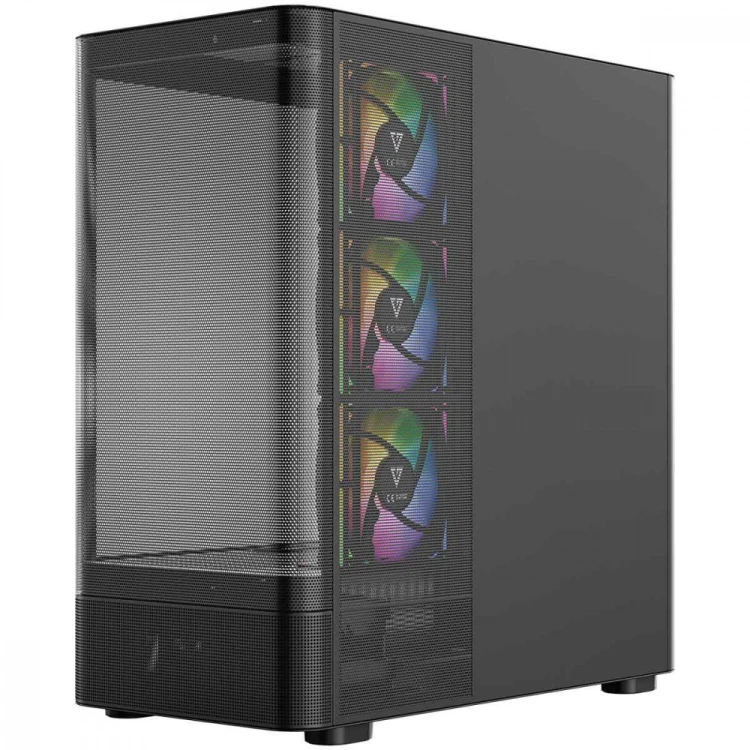 MODECOM Obudowa VOLCANO AQ300 MID RGB GLASS 4 wentylatory czarna