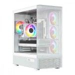 MODECOM Obudowa VOLCANO AQ300 MID RGB GLASS 4 wentylatory biała