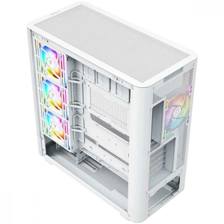 MODECOM Obudowa VOLCANO AQ300 MID RGB GLASS 4 wentylatory biała