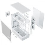 MODECOM Obudowa VOLCANO AQ300 MID RGB GLASS 4 wentylatory biała