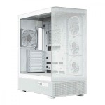 MODECOM Obudowa VOLCANO AQ300 MID RGB GLASS 4 wentylatory biała