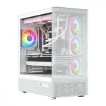 MODECOM Obudowa VOLCANO AQ300 MID RGB GLASS 4 wentylatory biała