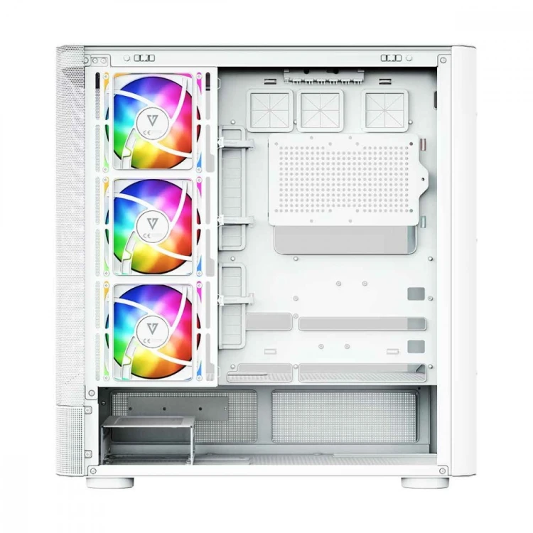 MODECOM Obudowa VOLCANO AQ300 MID RGB GLASS 4 wentylatory biała