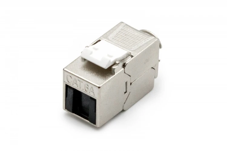 Digitus Moduł (gniazdo) Keystone RJ45 (8P8C) kat.6A, STP, ekranowany, beznarzędziowy, osłona przeciwpyłowa