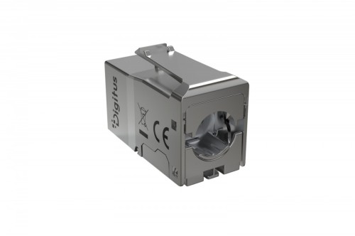 Digitus Moduł (gniazdo) Keystone RJ45 (8P8C) kat.6, STP ekranowany, beznarzędziowy, zaślepka przeciwpyłowa