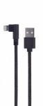 Gembird Kabel USB - do 8 pin kątowy w oplocie tekstylnym, 0.2m, czarny