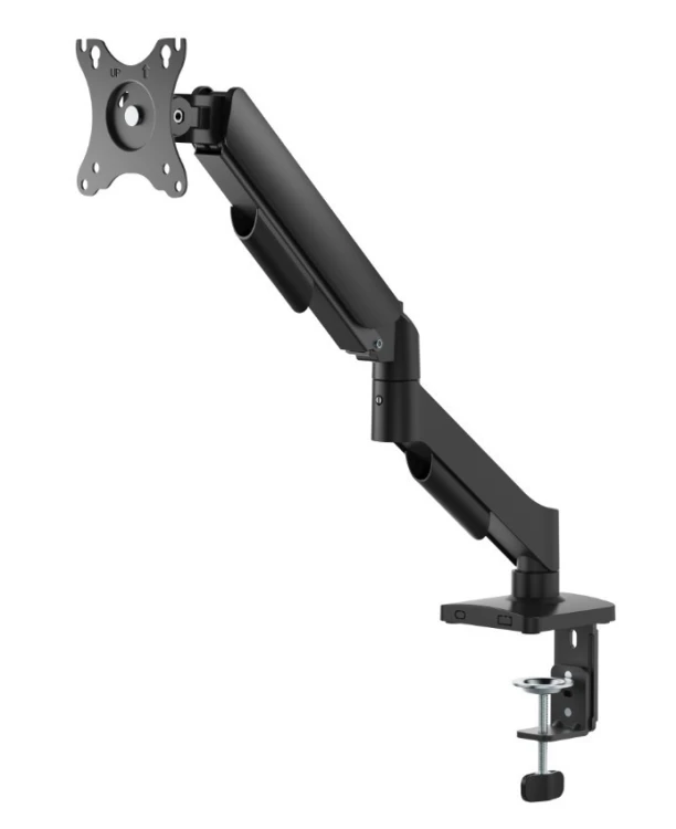Gembird Ramię biurkowe na jeden monitor z portami USB,          regulowane,  od 17 do 32 cali, obciążenie do 9kg